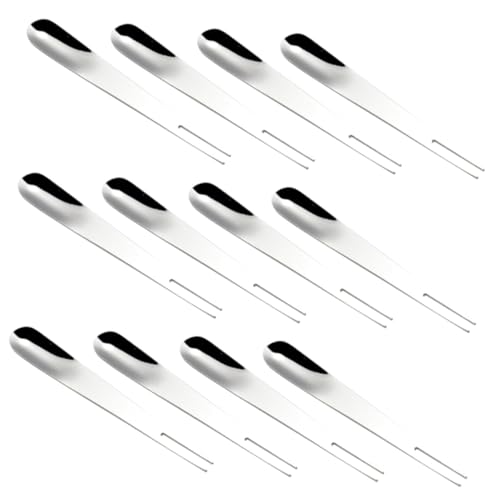 FUNNETOYU 24 Stück Teiliges Edelstahl Dessertgabel Wiederverwendbare Food Picks für Obst Kuchen Fingerfood Geeignet für Party Restaurant Hotel und Zuhause von FUNNETOYU