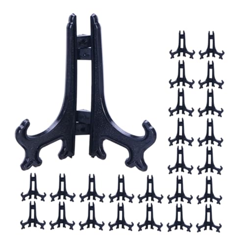 FUNNETOYU 25 Stück Teiliges Tellerständer aus Leichtem Kunststoff Stabiler Displayhalter für Tischplatten Vielseitig für Bilderrahmen Keramikteller und Dekorationsobjekte Stilvolles Design von FUNNETOYU