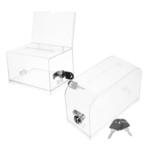 FUNNETOYU 2Sätze Praktische Kartenkoffer Acryl Aufbewahrungsbox für Visitenkarten mit Schlüsseln für Veranstaltungen und Leicht und Robust Einfach zu Reinigen Sichere FUNNETOYU 2Sätze Praktische Kartenkoffer Acryl Aufbewahrungsbox für Visitenkarten mit Schlüsseln für Veranstaltungen und Leicht und Robust Einfach zu Reinigen Sichere von FUNNETOYU