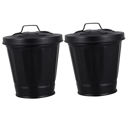 FUNNETOYU 2Stücke Tischmülleimer mit Deckel Multifunktionale Blumen Pflanzentöpfe aus Verzinktem für Schreibtisch Schlafzimmer und Küche als Stifthalter oder Abfallbehälter FUNNETOYU 2Stücke Tischmülleimer mit Deckel Multifunktionale Blumen Pflanzentöpfe aus Verzinktem für Schreibtisch Schlafzimmer und Küche als Stifthalter oder Abfallbehälter von FUNNETOYU