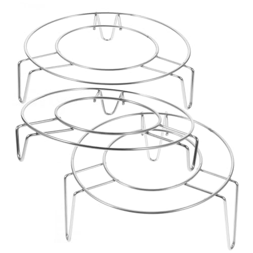 FUNNETOYU 3 Stück Edelstahl Dampfgarer Rack mit Stabilem Dreibein design Hitzebeständig Leicht und Langlebig Geeignet für Wok und Schnellkochtöpfe für Haushalt und Gastronomie von FUNNETOYU