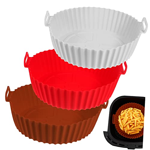 FUNNETOYU 3 Stück Silikon -frittierpad Einsätze Für Luftfritteusenkörbe Braten Groß Heißluftfritteuse Wiederverwendbar Nicht Backen Liner Rechteckig Tabletts Friteuse Weiß Kieselgel FUNNETOYU 3 Stück Silikon -frittierpad Einsätze Für Luftfritteusenkörbe Braten Groß Heißluftfritteuse Wiederverwendbar Nicht Backen Liner Rechteckig Tabletts Friteuse Weiß Kieselgel von FUNNETOYU