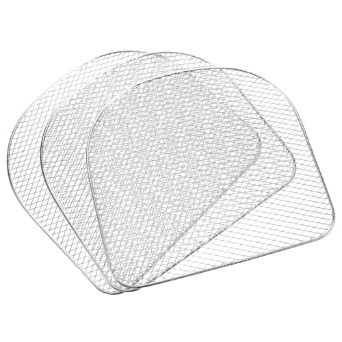 FUNNETOYU 3 Stück Teiliges Edelstahl Airfryer Gitterrost Luftzirkulierendes Dehydrator Backofen Zubehör Robustes Ofenrost für Obst Snacks und Fleisch Leicht zu Reinigen Vielseitig von FUNNETOYU