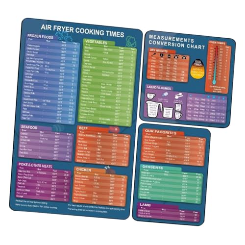 FUNNETOYU 3 Stück Teiliges Magnetisches Airfryer Kochzeiten Chart Langlebige Küchenaufkleber Leicht Abwischbar und Haftstark Schnelle Zeitreferenz für Verschiedene Gerichte FUNNETOYU 3 Stück Teiliges Magnetisches Airfryer Kochzeiten Chart Langlebige Küchenaufkleber Leicht Abwischbar und Haftstark Schnelle Zeitreferenz für Verschiedene Gerichte von FUNNETOYU