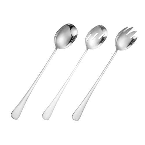 FUNNETOYU 3 Stück Teiliges Salatbesteck Set aus mit Verlängertem Griff Multifunktionaler Salatlöffel und Sieblöffel Leicht Spülmaschinenfest Küchengeschirr für Servieren FUNNETOYU 3 Stück Teiliges Salatbesteck Set aus mit Verlängertem Griff Multifunktionaler Salatlöffel und Sieblöffel Leicht Spülmaschinenfest Küchengeschirr für Servieren von FUNNETOYU