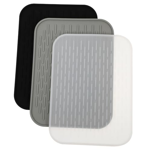 FUNNETOYU 3 Stück Teiliges Silikonisches Küchen und Abtropfmatten Hitzebeständig Rutschfest Vielseitig als Tassen und Geschirrabtropfunterlage Atmungsaktiv und Leicht zu Zufällige Farbe FUNNETOYU 3 Stück Teiliges Silikonisches Küchen und Abtropfmatten Hitzebeständig Rutschfest Vielseitig als Tassen und Geschirrabtropfunterlage Atmungsaktiv und Leicht zu Zufällige Farbe von FUNNETOYU