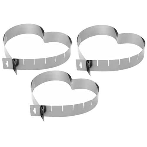 FUNNETOYU 3 Stück Verstellbarer Teilig Herzförmiger Edelstahl Tortenring Backform für DIY Kuchen Backen Party Langlebig Kreatives Design Menge für Tägliche Backbedürfnisse FUNNETOYU 3 Stück Verstellbarer Teilig Herzförmiger Edelstahl Tortenring Backform für DIY Kuchen Backen Party Langlebig Kreatives Design Menge für Tägliche Backbedürfnisse von FUNNETOYU
