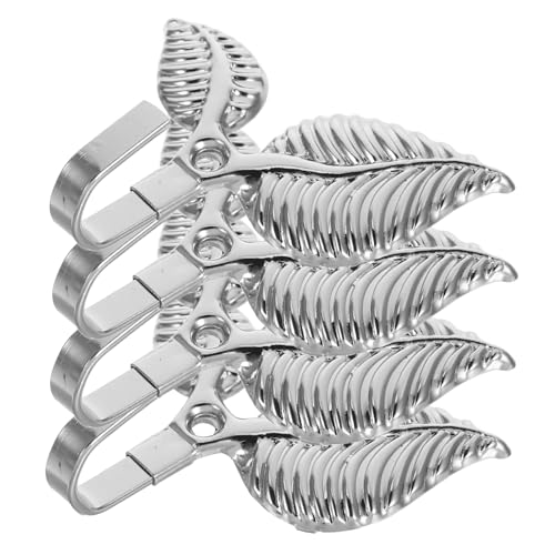 FUNNETOYU 4 Stück Dekorative Wandhaken aus Robustem Metall Vintage Blattform Garderobenhaken für Mäntel Schlüssel Hüte Platzsparend für Flur Bad Tür und Kleiderschrank von FUNNETOYU