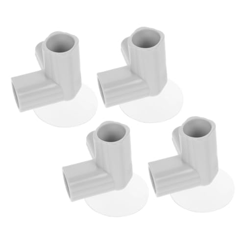FUNNETOYU 4 Stück Förmige Rohrverbindungsstücke mit Saugnapf Eckfittings und Rohrverbindungen für DIY und Gartenstützstrukturen Geeignet für Innen Sicherheitszäune Durchmesser von FUNNETOYU