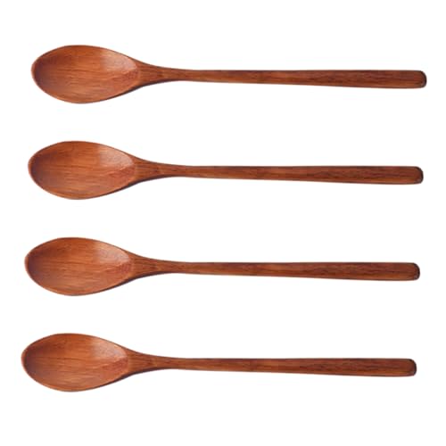 FUNNETOYU 4 Stück Holzlöffel mit Langem Griff Teiliges für Suppen Desserts und Ergonomisch und Elegant für Küche Restaurant und Lebensmittelgeschäfte FUNNETOYU 4 Stück Holzlöffel mit Langem Griff Teiliges für Suppen Desserts und Ergonomisch und Elegant für Küche Restaurant und Lebensmittelgeschäfte von FUNNETOYU