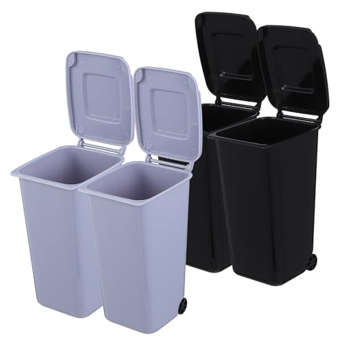 FUNNETOYU 4 Stück Mini Mülltonnen mit Deckel und Schwarz Kreative Desktop Abfalleimer für Büro Schlafzimmer Schreibtisch Vielseitig als Papierkorb und Stifthalter Geeignet FUNNETOYU 4 Stück Mini Mülltonnen mit Deckel und Schwarz Kreative Desktop Abfalleimer für Büro Schlafzimmer Schreibtisch Vielseitig als Papierkorb und Stifthalter Geeignet von FUNNETOYU