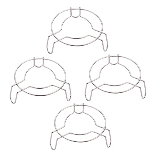 FUNNETOYU 4 Stück Teiliges Dampfgarer Rack Hitzebeständiger und Spülmaschinenfester Steaming Stand Vielseitig als Topf und Kühlrost Geeignet Stabiler Dreibein Halter für Gemüse Fisch Eier von FUNNETOYU