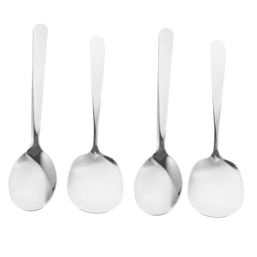 FUNNETOYU 4 Stück Teiliges Edelstahl Servierlöffel mit Ergonomischem Griff Kratzfest und Leicht zu Reinigen Große Suppenkellen und Reislöffel für Küche und Gastronomie Praktisch und Robust FUNNETOYU 4 Stück Teiliges Edelstahl Servierlöffel mit Ergonomischem Griff Kratzfest und Leicht zu Reinigen Große Suppenkellen und Reislöffel für Küche und Gastronomie Praktisch und Robust von FUNNETOYU