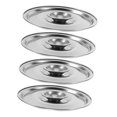 FUNNETOYU 4 Stück Teiliges Gewürztopf Deckel Passgenaue Mini Topf Abdeckung Auslaufsicher für Küchen Gewürztöpfe und Kleine Pfannen Hält Speisen Warm und Frisch von FUNNETOYU