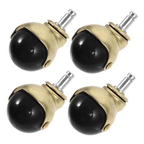FUNNETOYU 4 Stück Teiliges Goldfarbene Kugelrollen Möbelrollen für Bürostühle und Sofas Leise Swivel Caster für Teppichböden Schonend für Empfindliche Oberflächen von FUNNETOYU