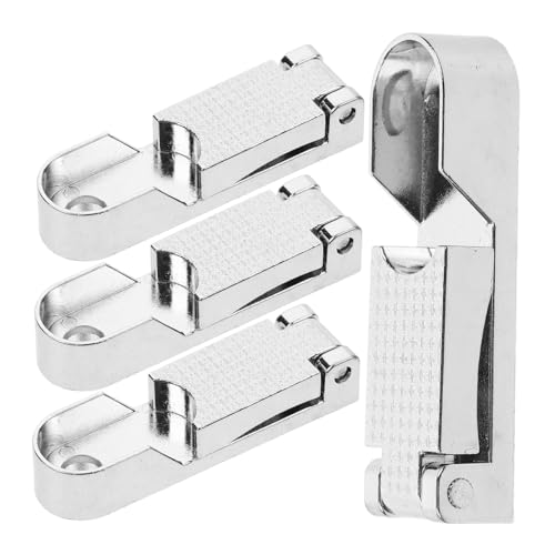 FUNNETOYU 4 Stück Teiliges Kleiderschrank Stangenhalter aus Langlebiger Zinklegierung Einfache Montage Schicke Flanschhalterung für Garderobe und Wäscheschrank Innen Rostbeständig und von FUNNETOYU