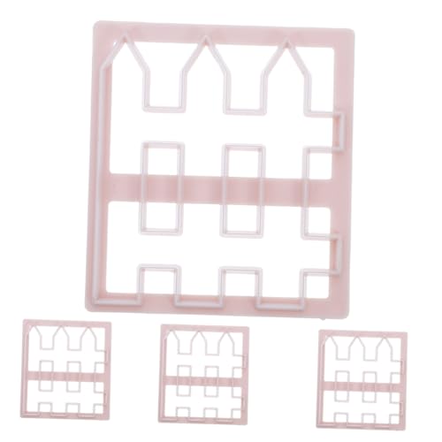 FUNNETOYU 4 Stück Teiliges Kunststoff Zaun Fondantform für Kuchenranddekoration Langlebig und Wiederverwendbar Präzise Muster für Kreative DIY Backprojekte für Festtage und Alltag von FUNNETOYU