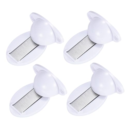 FUNNETOYU 4 Stück Teiliges Magnetischer Türstopper Weiß Kunststoff Abs kein Bohren Notwendig Duale Befestigung mit Schraube oder Magnet Geräuschdämpfend für Bad Schlafzimmer Büro Einsetzbar von FUNNETOYU