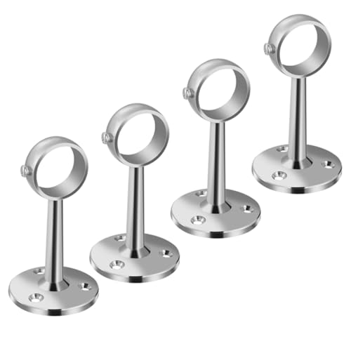 FUNNETOYU 4 Stück Teiliges Metall Gardinenstangenhalter Schwere Vorhangstangenhalterung Verstärkte Zinklegierung Robust und Zuverlässig Geeignet für Wohnzimmer Schlafzimmer Büro Einfach zu von FUNNETOYU