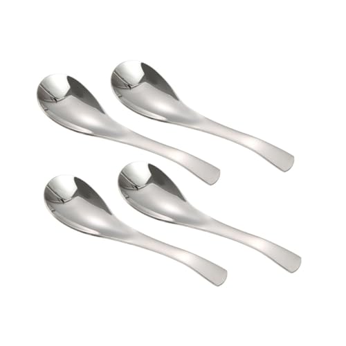FUNNETOYU 4 Stück Teiliges Mittlere Suppenlöffel aus Edelstahl Dicker Schwerer Esslöffel mit Ergonomischem Griff Spülmaschinengeeignet zum Servieren von Suppe und Soßen FUNNETOYU 4 Stück Teiliges Mittlere Suppenlöffel aus Edelstahl Dicker Schwerer Esslöffel mit Ergonomischem Griff Spülmaschinengeeignet zum Servieren von Suppe und Soßen von FUNNETOYU