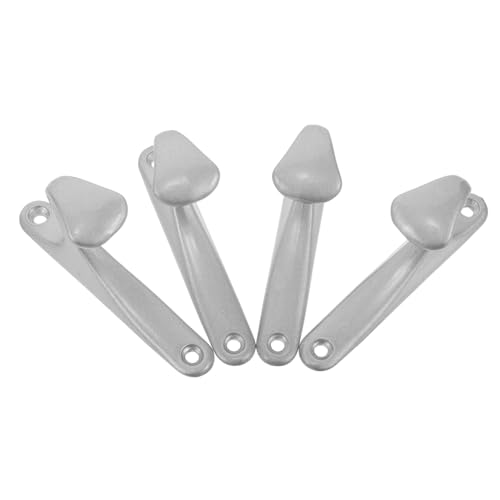 FUNNETOYU 4 Stück Teiliges Wandhaken aus Robustem Metall Silberfarbene Garderobenhaken für Mäntel Handtücher und Schlüssel Moderne Wandmontage für Flur Schlafzimmer und Bad Platzsparende von FUNNETOYU