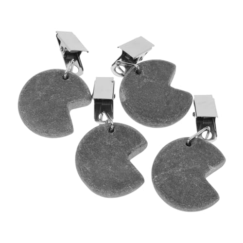 FUNNETOYU 4 Stück Tischdeckenklammer Gewichte Gewicht Der Outdoor-tischdecke Tischdecken Rechteckig Draußen Tuch Tischdecke Für Den Außentisch Abdeckung Form Groß Eisen Grau von FUNNETOYU