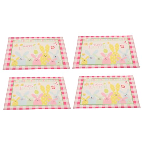 FUNNETOYU 4 Stück -tischsets Dekorationen Wasserdicht Tischsets Für Den Tisch Tischdeko Ostern Tischset Ostern Themed Platzset Geschirr Matte Esstischmatte Flachs Colorful FUNNETOYU 4 Stück -tischsets Dekorationen Wasserdicht Tischsets Für Den Tisch Tischdeko Ostern Tischset Ostern Themed Platzset Geschirr Matte Esstischmatte Flachs Colorful von FUNNETOYU