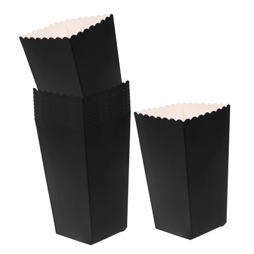 FUNNETOYU 48 Stück Teiliges Faltbare Popcorn Boxen aus Stabilem Karton Schwarz Vielseitig für Partys und Snacks Wie Popcorn oder Pommes Einfach zu Verstauen und Transportieren für FUNNETOYU 48 Stück Teiliges Faltbare Popcorn Boxen aus Stabilem Karton Schwarz Vielseitig für Partys und Snacks Wie Popcorn oder Pommes Einfach zu Verstauen und Transportieren für von FUNNETOYU