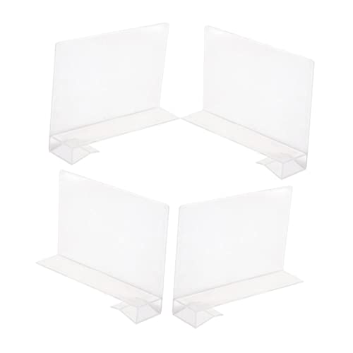 FUNNETOYU 4Stücke Multifunktionale Transparente Regaltrenner aus Kunststoff für Kleiderschrank Bücherregal und Büroorganisation Verstellbare Trennwände zur Optimalen Raumnutzung von FUNNETOYU