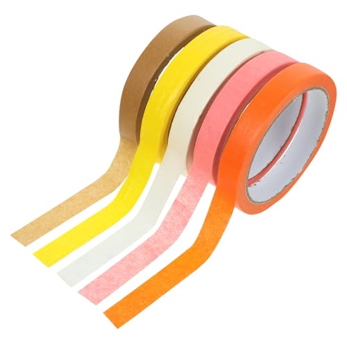 FUNNETOYU 5 Rollen Washi Tape Bunt Dekoratives Klebeband Selbstklebend Vielseitig für DIY Scrapbooking Tagebuch Geschenkverpackung Basteln von FUNNETOYU