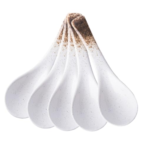 FUNNETOYU 5 Stück Keramik Löffel Teiliges Hitzebeständig Elegant Gestaltet als Suppen und Porridge Löffel Vielseitig Einsetzbar für Täglichen Gebrauch im Haushalt FUNNETOYU 5 Stück Keramik Löffel Teiliges Hitzebeständig Elegant Gestaltet als Suppen und Porridge Löffel Vielseitig Einsetzbar für Täglichen Gebrauch im Haushalt von FUNNETOYU
