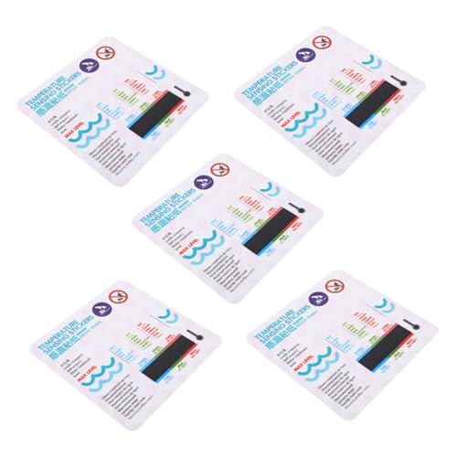 FUNNETOYU 5 Stück Teiliges Badewannen Wasserthermometer mit LCD Anzeige Temperaturaufkleber für Sicheres Baden Wiederverwendbar und Haftend für Badewannen und Aquarien von FUNNETOYU