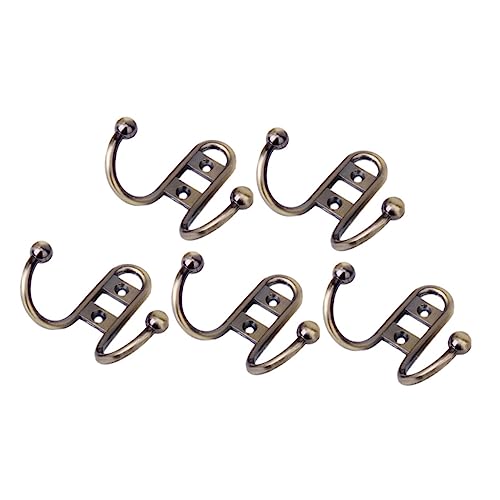 FUNNETOYU 5 Stück Teiliges Europäisches Wandhaken aus Zinklegierung Doppelte Garderobenhaken mit Bogenförmigem Design Rostfrei für Schrank Tür Bad und Wohnzimmer Einfach zu Montieren FUNNETOYU 5 Stück Teiliges Europäisches Wandhaken aus Zinklegierung Doppelte Garderobenhaken mit Bogenförmigem Design Rostfrei für Schrank Tür Bad und Wohnzimmer Einfach zu Montieren von FUNNETOYU