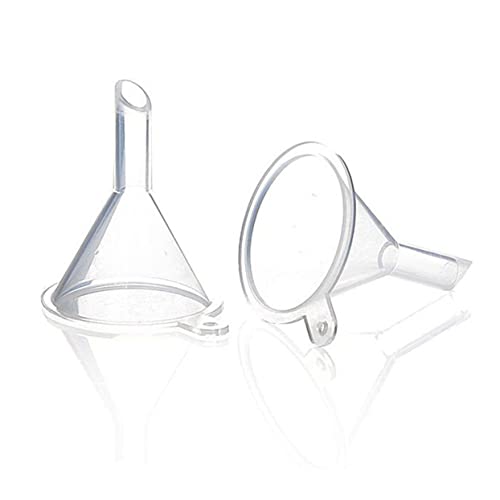 FUNNETOYU 5 Stück Teiliges Kunststoff Trichterset Mehrzweck Trichter für Zuhause Transparent zum Trennen von Flüssigkeiten Klein und Handlich für Küche und Hobby von FUNNETOYU