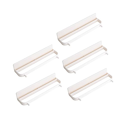 FUNNETOYU 5 Stück Wandmontierter Schuhhalter Teiliges Platzsparender Organizer für Hausschuhe Installieren ohne Bohren für Badezimmer und Glatte Oberflächen Beige von FUNNETOYU