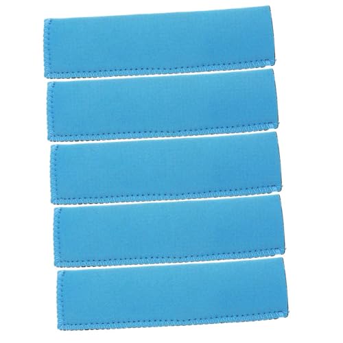 FUNNETOYU 5 Stück am Stiel-Schutzhülle am Stiel-Abdeckung wiederverwendbare -Halter, -Beutel Ärmeln am Stiel wiederverwendbare Popsicle-Hülle Neopren Blau von FUNNETOYU