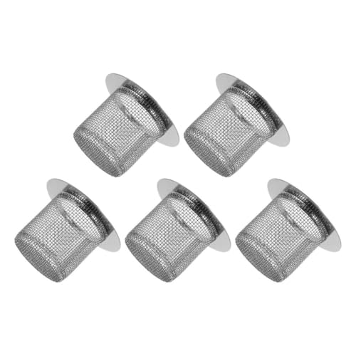 FUNNETOYU 5-teiliger Badewannenfänger: Badezimmer-abflussfilter Aus, Haarfänger, Bodenablaufsieb Für Waschbecken, Badewanne, Dusche, Wäschespüle, Hauswirtschaftsraum, Silber, 4,0 von FUNNETOYU