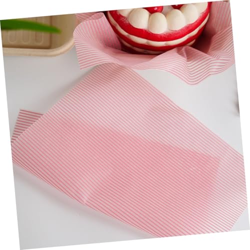 FUNNETOYU 50 Blatt Lebensmittel Wachspapier mit Streifen Fettdichtes Ölabsorbierendes Back und Verpackungspapier für Kuchen Pommes Frites Sandwiches Vielseitig Einsetzbar Lebensmittelecht von FUNNETOYU