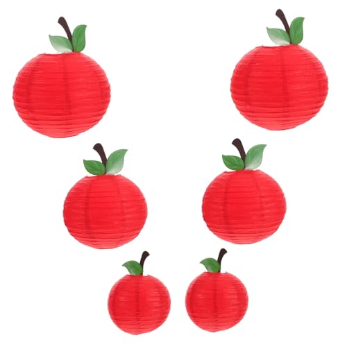 FUNNETOYU 6 Stück Apfel Papierlaternen Hängende Dekoration für Klassenzimmer Geburtstagspartys und Frucht Mottopartys Vielseitige Raumdekoration für Schulanfang und Feiern FUNNETOYU 6 Stück Apfel Papierlaternen Hängende Dekoration für Klassenzimmer Geburtstagspartys und Frucht Mottopartys Vielseitige Raumdekoration für Schulanfang und Feiern von FUNNETOYU