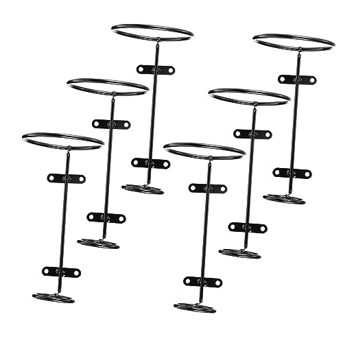 FUNNETOYU 6 Stück Eisen Weinregal Wandhalterung Teiliges Abwärts Flaschenhalter Rotwein Display Rack für Zuhause Büro Bar Party Dekoration FUNNETOYU 6 Stück Eisen Weinregal Wandhalterung Teiliges Abwärts Flaschenhalter Rotwein Display Rack für Zuhause Büro Bar Party Dekoration von FUNNETOYU