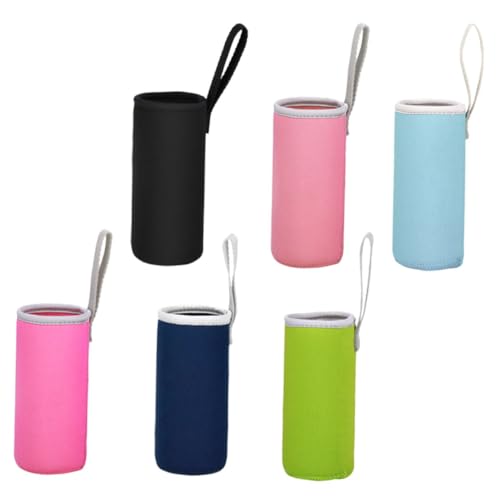 FUNNETOYU 6 Stück Isolierte Wasserflaschenhüllen aus Flexiblem Rutschfest Stoßfest Wärmeisolierend für Outdoor Tee Kaffeebecher Wiederverwendbar Tragbar von FUNNETOYU