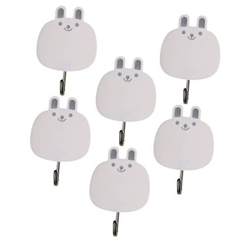 FUNNETOYU 6 Stück Selbstklebende Haken Kreative Wandhaken im Hasen Design für Kinderzimmer Badezimmer und Befestigen ohne Bohren zur Organisation von Kleidung und Kleinen Gegenständen FUNNETOYU 6 Stück Selbstklebende Haken Kreative Wandhaken im Hasen Design für Kinderzimmer Badezimmer und Befestigen ohne Bohren zur Organisation von Kleidung und Kleinen Gegenständen von FUNNETOYU