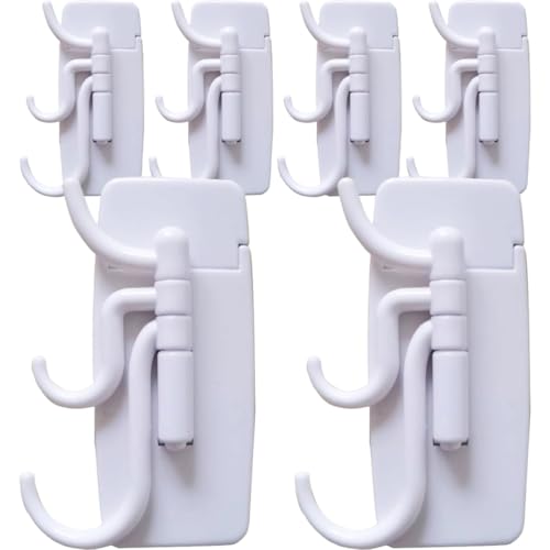 FUNNETOYU 6 Stück Selbstklebende Wandhaken Drehbare Haken für Handtücher Schmuck Kabel Platzsparende Lösung für Küche Bad Hochwertiges Holzmaterial FUNNETOYU 6 Stück Selbstklebende Wandhaken Drehbare Haken für Handtücher Schmuck Kabel Platzsparende Lösung für Küche Bad Hochwertiges Holzmaterial von FUNNETOYU