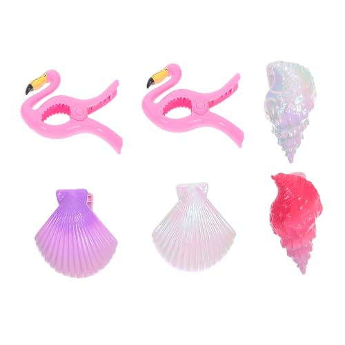 FUNNETOYU 6 Stück Teiliges Bunte Strandtuch-Clips aus Verstellbare Halter für Poolstühle Wetterfeste Dekorative Klammern für Handtücher Geeignet für Urlaub Strand Pool und Terrasse von FUNNETOYU
