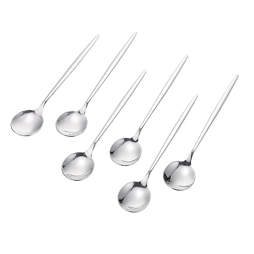 FUNNETOYU 6 Stück Teiliges Edelstahl Esslöffel Ergonomisch Geformt Glatte Oberfläche Spülmaschinenfest Vielseitig für Frühstück Tee und Westliche Küche Praktische Haushaltslöffel für FUNNETOYU 6 Stück Teiliges Edelstahl Esslöffel Ergonomisch Geformt Glatte Oberfläche Spülmaschinenfest Vielseitig für Frühstück Tee und Westliche Küche Praktische Haushaltslöffel für von FUNNETOYU