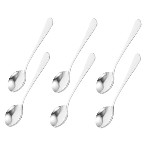 FUNNETOYU 6 Stück Teiliges Edelstahl Suppenlöffel Rostfrei Großer Runder Löffel Vielseitig für Suppe Reis Haushalt Küche FUNNETOYU 6 Stück Teiliges Edelstahl Suppenlöffel Rostfrei Großer Runder Löffel Vielseitig für Suppe Reis Haushalt Küche von FUNNETOYU