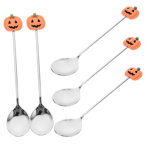 FUNNETOYU 6 Stück Teiliges Halloween Kürbis Dessertlöffel aus Rostfreiem Dekorativer Pumpkin Löffel mit Kleinem Kürbisgriff Vielseitig für Kuchen Obst und Party Leicht und Hitzebeständig FUNNETOYU 6 Stück Teiliges Halloween Kürbis Dessertlöffel aus Rostfreiem Dekorativer Pumpkin Löffel mit Kleinem Kürbisgriff Vielseitig für Kuchen Obst und Party Leicht und Hitzebeständig von FUNNETOYU
