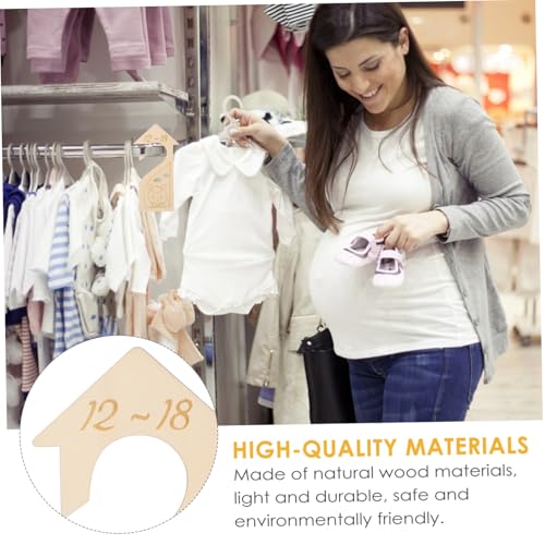 FUNNETOYU 6 Stück Teiliges Holz Kleidergrößentrenner Kleiderschrank Organizer mit Beschreibbarer Oberfläche Cartoon Design für Einfache Größenklassifizierung und Ordentliche Aufbewahrung FUNNETOYU 6 Stück Teiliges Holz Kleidergrößentrenner Kleiderschrank Organizer mit Beschreibbarer Oberfläche Cartoon Design für Einfache Größenklassifizierung und Ordentliche Aufbewahrung von FUNNETOYU