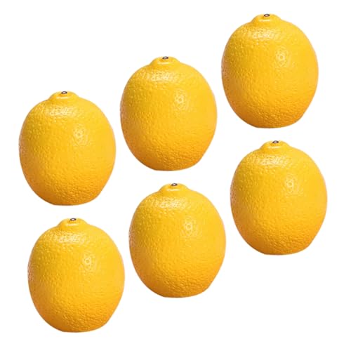 FUNNETOYU 6 Stück Teiliges Miniatur Künstliche Zitronen aus Langlebigem Harz Realistische Mini Obst Dekoration für Puppenhaus Fotorequisiten Schreibtisch und Kinderunterricht FUNNETOYU 6 Stück Teiliges Miniatur Künstliche Zitronen aus Langlebigem Harz Realistische Mini Obst Dekoration für Puppenhaus Fotorequisiten Schreibtisch und Kinderunterricht von FUNNETOYU