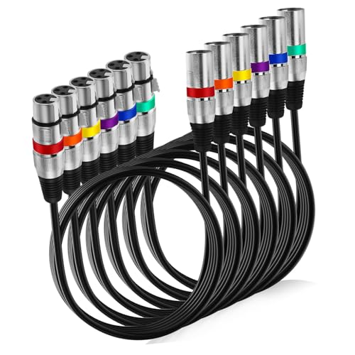 FUNNETOYU 6 Stück Teiliges Pin Xlr Mikrofonkabel Doppelt Geschirmte Metallhülle Symmetrisches Audiokabel für Mikrofon Lautsprecher und mit Langlebiger Kupferleitung FUNNETOYU 6 Stück Teiliges Pin Xlr Mikrofonkabel Doppelt Geschirmte Metallhülle Symmetrisches Audiokabel für Mikrofon Lautsprecher und mit Langlebiger Kupferleitung von FUNNETOYU